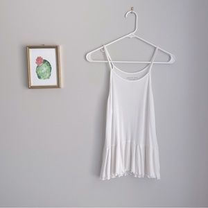 AE Soft & Sexy Peplum Ribbed Tank Top